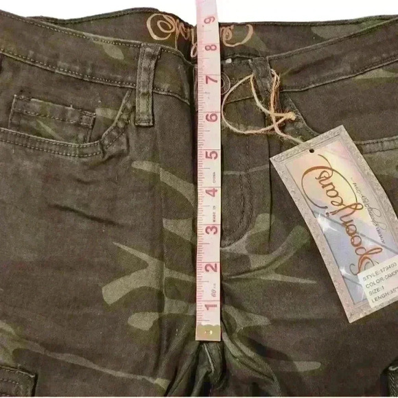 Spoon Jeans Camo Camoflauge Ankle Zip Five-Pocket Style Pants Jeans - Picture 6 of 10